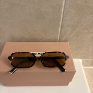 Miu Miu Brown Tortoise Sunglasses